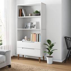 vidaXL Molde Bookcase White 85 x 35 x 170.5 cm Book Shelf