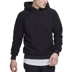 Urban Classics Men's Sherpa Hoodie Hooded Sweatshirt - Black