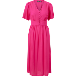 Pieces Tala Midi Dress - Beetroot Purple