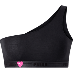 Puma One Shoulder Heart Top - Musta