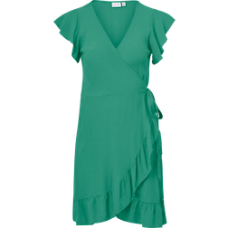 Vila Vifini Wrap S/S Short Dress - Alhambra