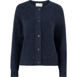 Selected Lulu Alpaca Wool Blend Cardigan - Dark Sapphire