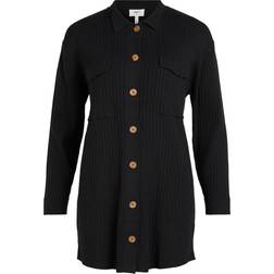 Object Rib Knit Shirt - Black