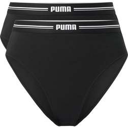 Puma Women High Waist Brief 2-pack - Black