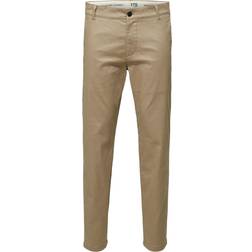 Selected Homme Lærredsbukser 'Buckley' beige