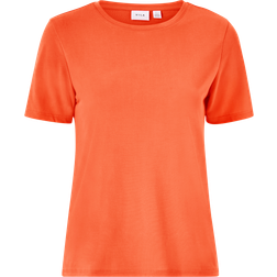 Vila O-neck S/S Top - Oranssi