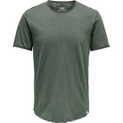 Only & Sons Long Line Fit O-hals T-shirt