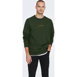 Only & Sons Regular Fit O-Hals Sweatshirt - Groen/Forest Night