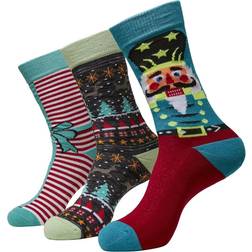 Urban Classics Christmas Nutcracker Socks 3-Pack Strumpor Unisex flerfärgad