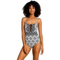La Blanca Oasis Strappy Off-The-Shoulder One-Piece