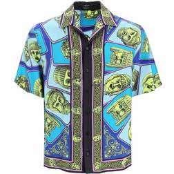 Versace Maschere Silk Bowling Shirt