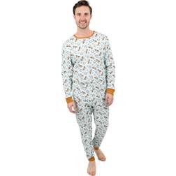 Leveret Mens 2pc. Horse Pajama Set Grey