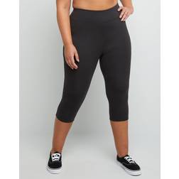 Just My Size Womens Stretch Jersey Capri Pants - Black
