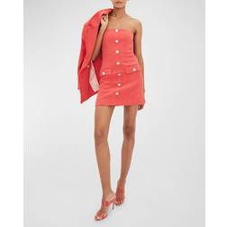 Veronica Beard Aster Tweed Minidress Watermelon Watermelon