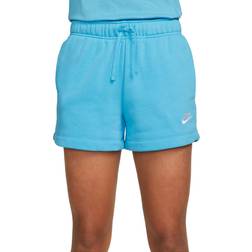 Nike Women's Sportswear Club Fleece Mid-Rise Shorts - Baltic Blue/White