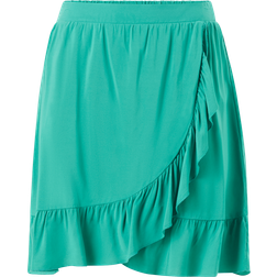 Vila Jupe Longue Taille Haute Viscose - Turquoise