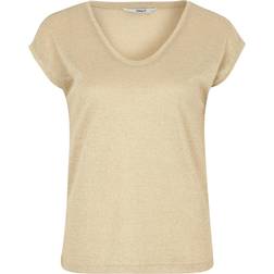 Only Onlsilvery T-shirt Manches Courtes - Beige