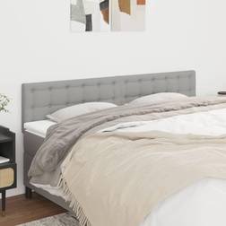 vidaXL 2 pz Grigio Chiaro 80x5x78/88 cm in Tessuto Testiera