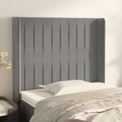 vidaXL Ad Orecchio Grigio Chiaro 93x16x118/128 cm In Velluto Testiera
