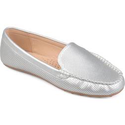 Journee Collection Halsey Women's Moccasins, Wide, Silver