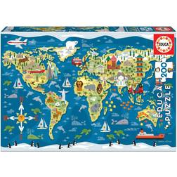 Educa World Map Sean Sims 200 Pieces