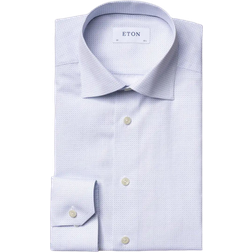 Etón Micro Print Slim Fit Poplin Shirt