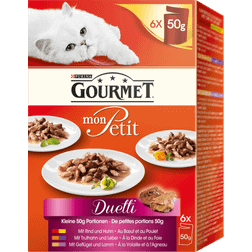 Gourmet Mon Petit 24 x 50 g Alimento Umido Per Gatti - Duetti Con Carne: Manzo e Pollo