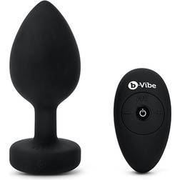 B-Vibe Analtoy, Vibrating Jewel Plug XXL Black