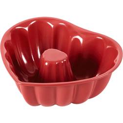 Decora Wilton Red Heart-Shaped Fluted Tube Muffin Tray