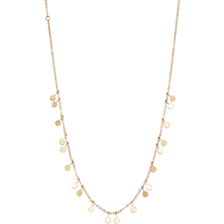 Moon & Meadow Dangling Disc Front Necklace - Gold