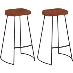 vidaXL Tabourets Gavin Lot De 2 50x40x78 cm Bois Massif Manguier Tabouret de bar