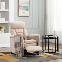 vidaXL Crème Similicuir Daim Fauteuil