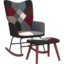 vidaXL fodskammel stof patchwork Gyngestol
