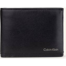 Calvin Klein Leather Bifold Wallet with Rfid - Black
