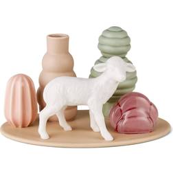 Dottir Sweet Stories Lamb Dusty Rose Vase 9.6cm