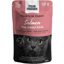 Four Friends Cat Adult Salmon in Gravy Pouch 85g