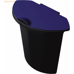 Helit Abfalleinsatz Mit Deckel 6l Sw/Bl Für Papierkorb H