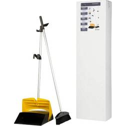 Vermop Sweeping set, broom dustpan, charcoal/yellow