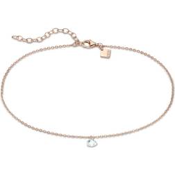 QOOQI Valeria Bracelet cheville 87991059 925 Argent Rosé