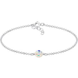 Elli flicka charm-armband barn kula pärla Swarovski kristall 925 sterlingsilver – längd