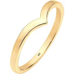 Elli Damring V-form stapling trend 925 sterlingsilver, EU, fasettslipning