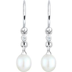 Elli Diamonds Earrings Women Elegant Freshwater Pearls - 925 Sterling Silver