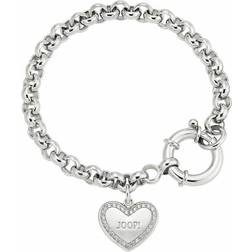Joop! Armband für Damen, Sterling Silber 925, Herz Silber