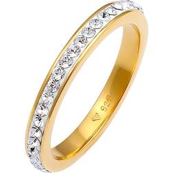 Elli Ring Bandring Kristall 925 Silber Gold