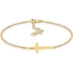 Elli Armband Symbol Religion Kreuz Filigran Trend 925 Silber Gold