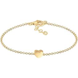 Elli Bracelet Women Heart Pendant Basic - 925 Sterling Silver