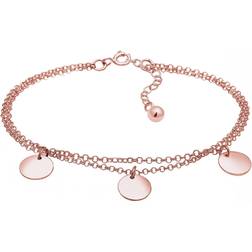 Elli dam äkta smycke armband cirkel lager geo platta 925 sterlingsilver silver, colore: Rödguld, cod. 0205531418_16