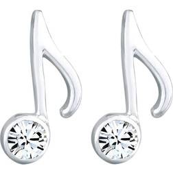 Elli Örhängen damer örhängen notera musik med kristall 925 sterlingsilver, fasettslipning, kristall