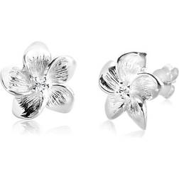 Elli Dam 925 Sterling Silver Xilion Skuren Blomma kristall Örhängen