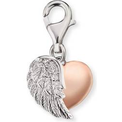 Engelsrufer Clasp Charms 925 sterlingsilver zirkonia ERC-HEARTWING-BICOR
